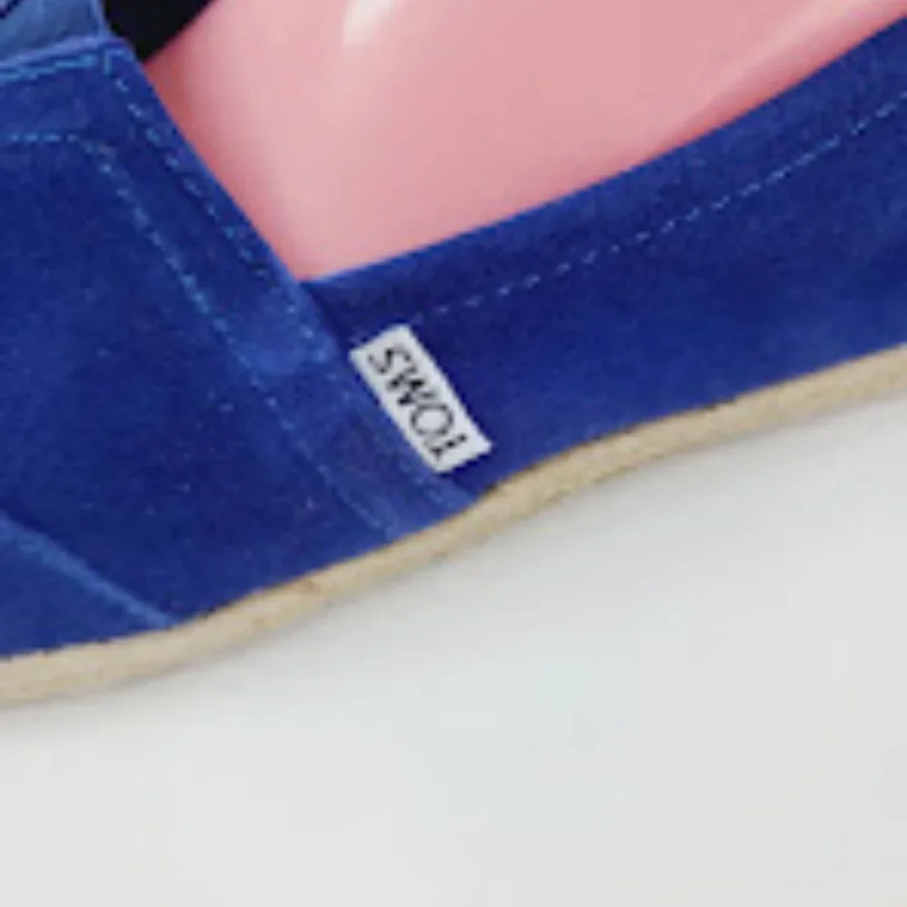 Toms Women's Royal Blue Alpargata Rope‎ Suede Slip-On Espadrille Flat Size 11